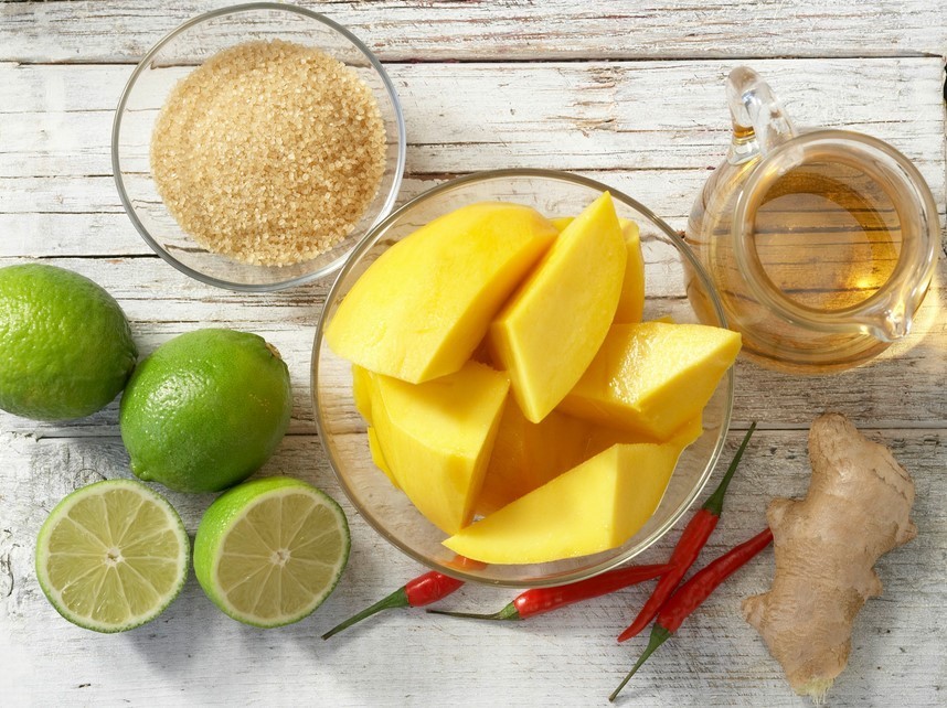 Необходимые ингредиенты для мангового чатни