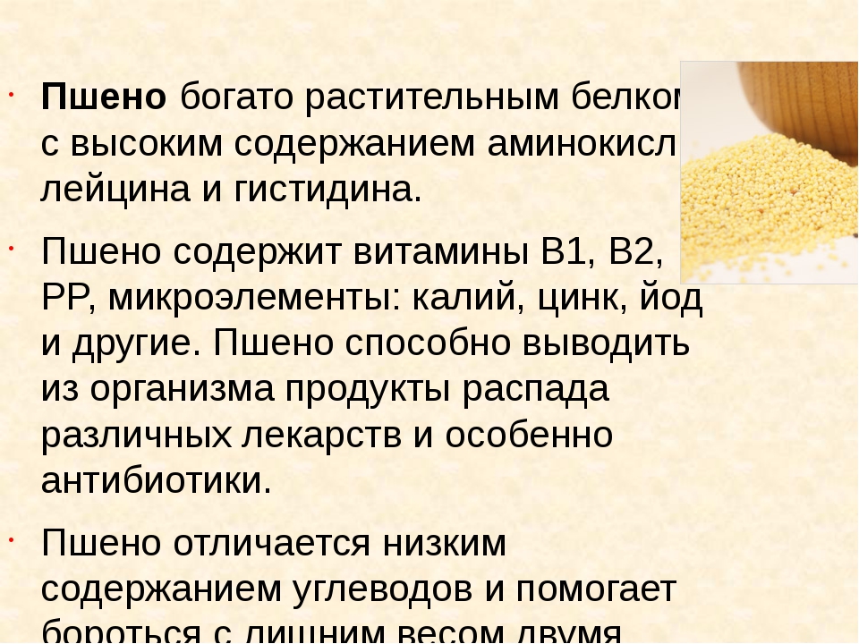 Пшено польза и вред для здоровья человека презентация на английском языке охл