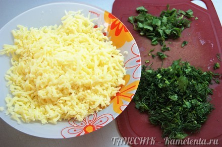 Приготовление рецепта Кутабы с зеленью и сыром шаг 4
