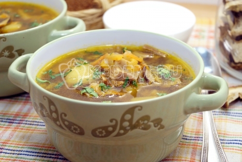 Суп из сушеных грибов - рецепт